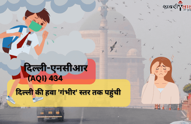 Delhi Air Quality | Severe Air Pollution | AQI 434 | Fog in NCR