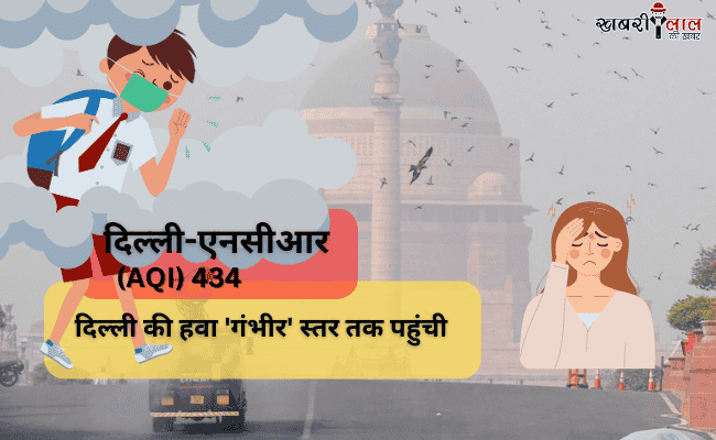 Delhi Air Quality | Severe Air Pollution | AQI 434 | Fog in NCR